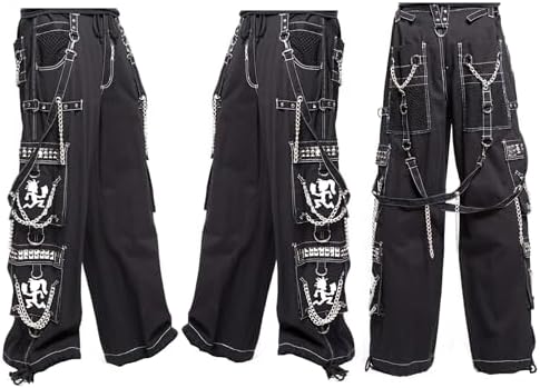 Amazon.com: Men Gothic Hatchetman Unisex Pants Black/Jeans